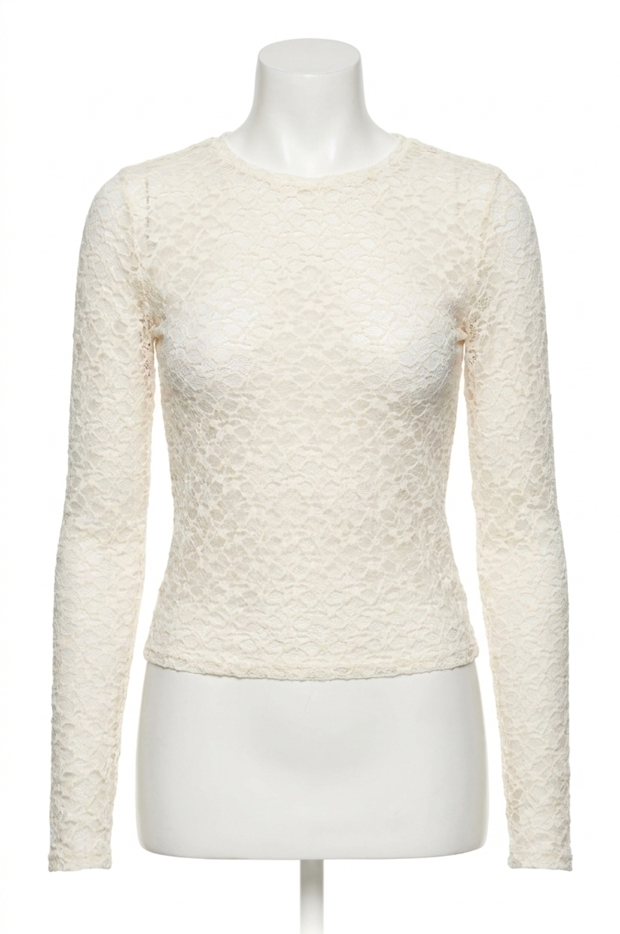 NEW CHASER kevin long sleeve top in starry white